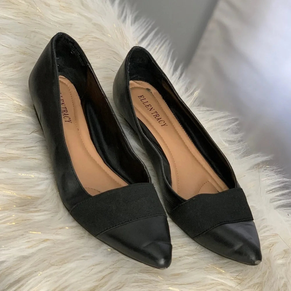 Ellen Tracy the Finn black flats shoes size 8M